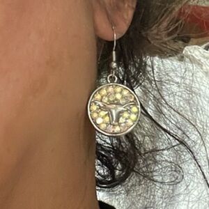 Texas Longhorns Dangle Earrings. MA
